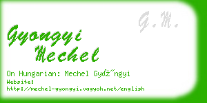 gyongyi mechel business card
